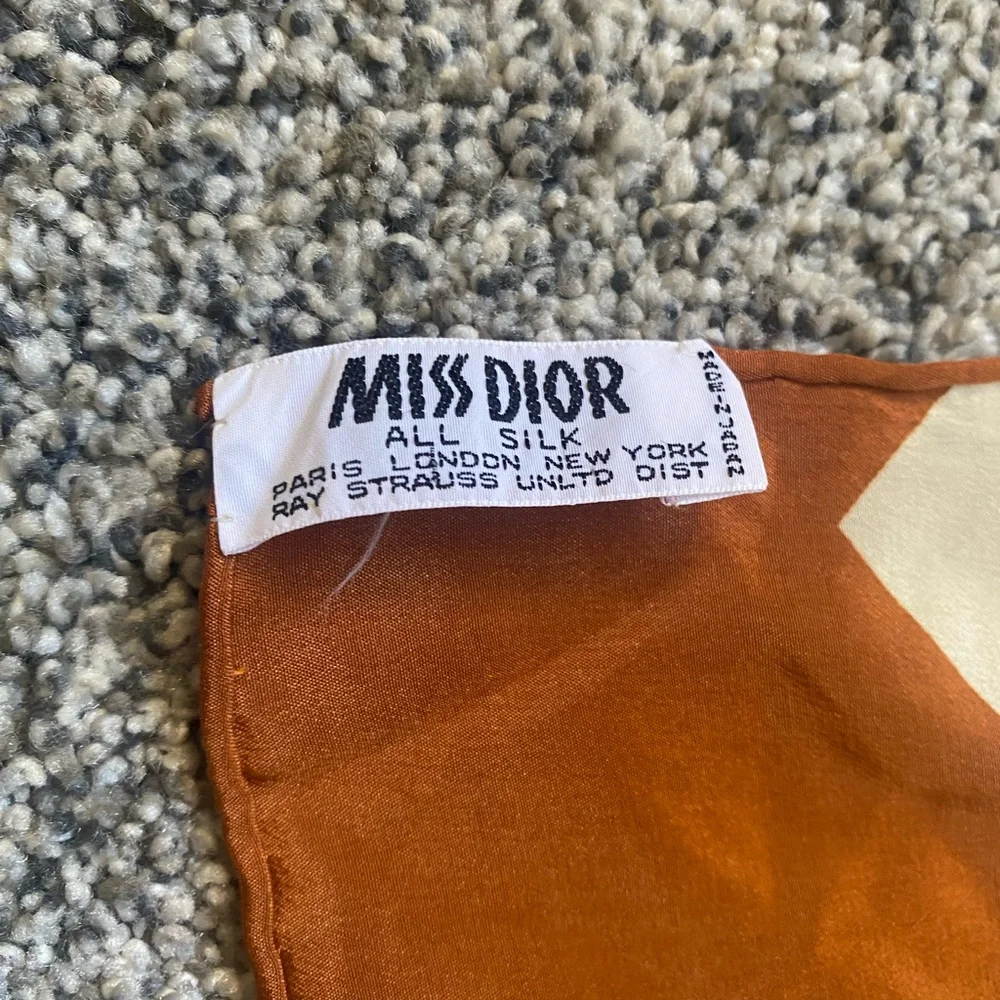 Miss Dior Vintage Patterned Silk Scarf